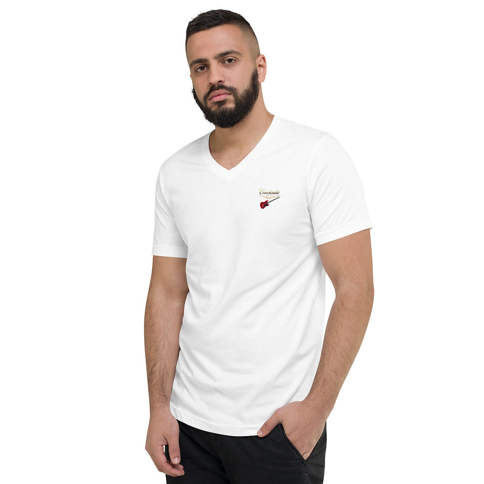 縮圖：Unisex Short Sleeve V-Neck T-Shirt