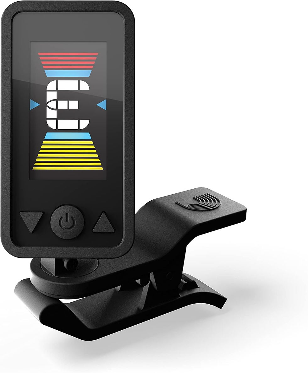 Miniature : D'Addario Eclipse Headstock Guitar Tuner: Quick, Accurate Clip-On for Acoustic 