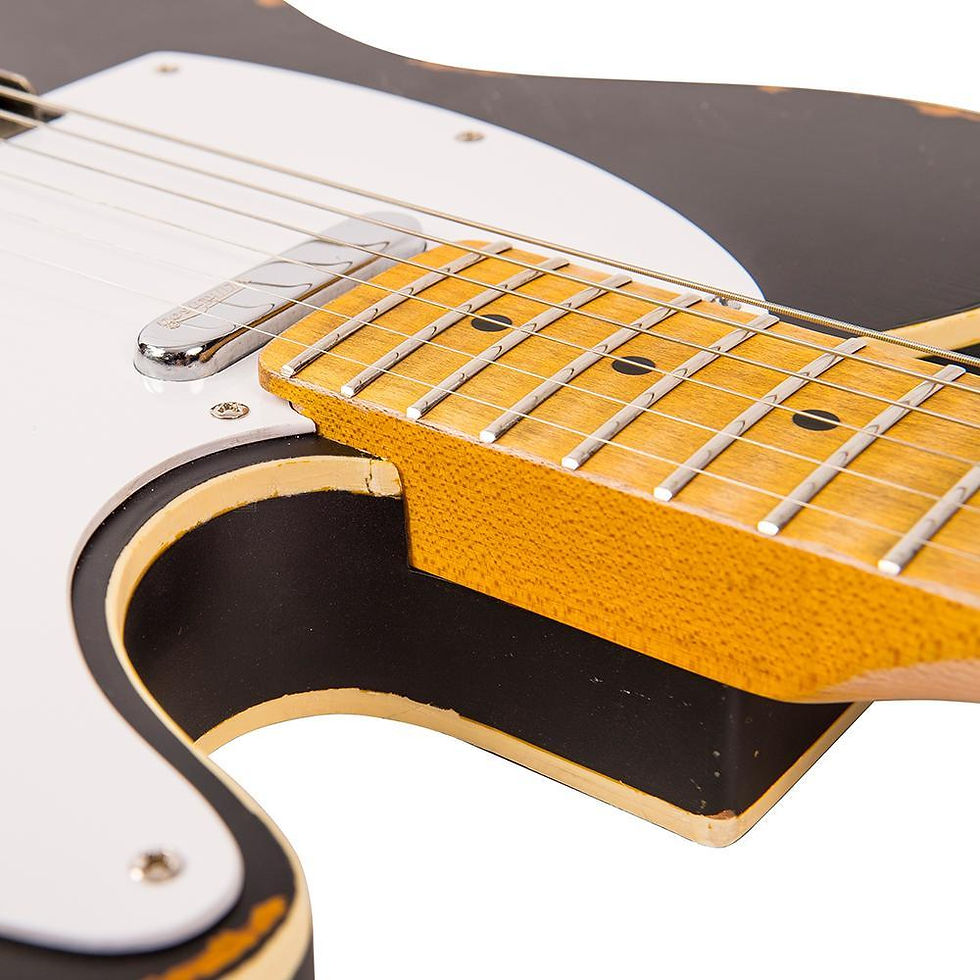 Thumbnail: Vintage V59 ICON Distressed Black Electric Guitar: Classic Tone, Wilkinson Pick
