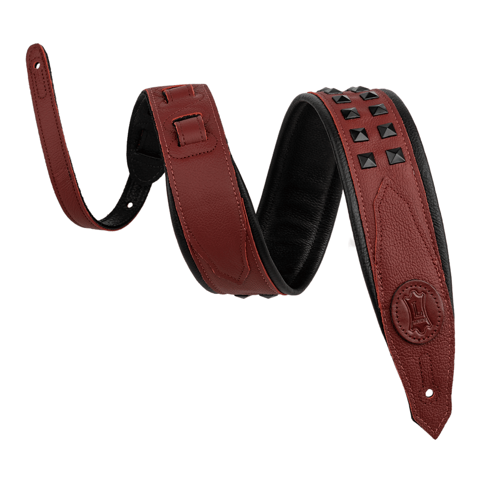 Thumbnail: Levy's Rebel Leathers Series Premium Guitar Strap Foam Padding Comfort