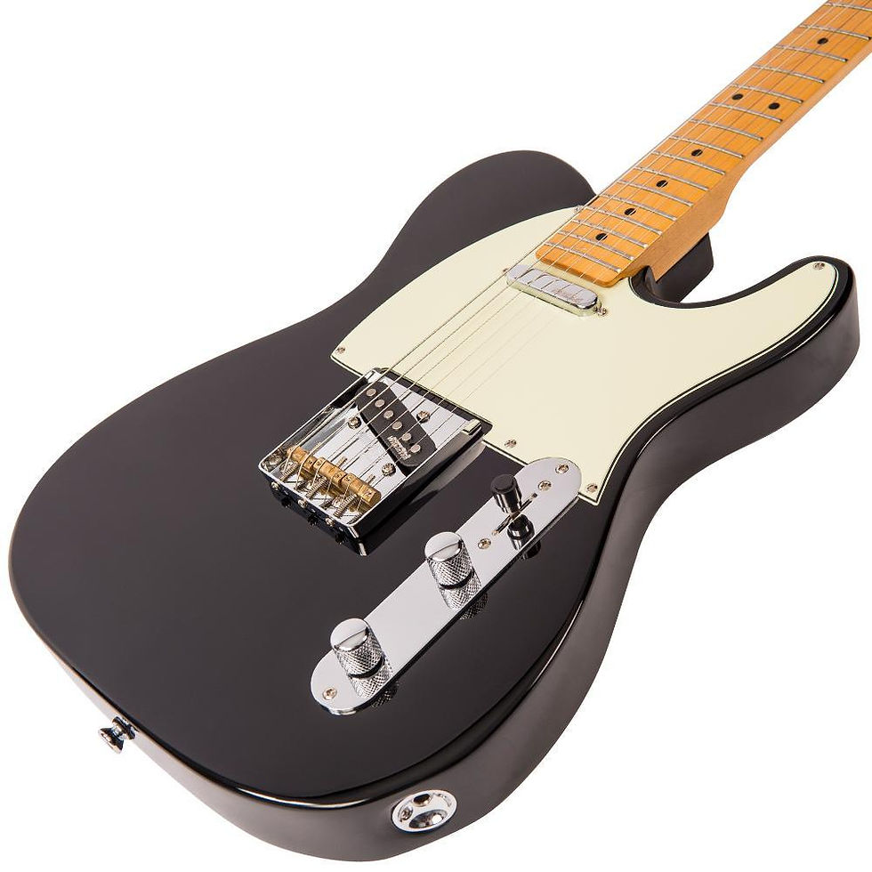 サムネイル： Vintage V75 ReIssued Gloss Black Electric Guitar: Classic Tone & Modern Playabi