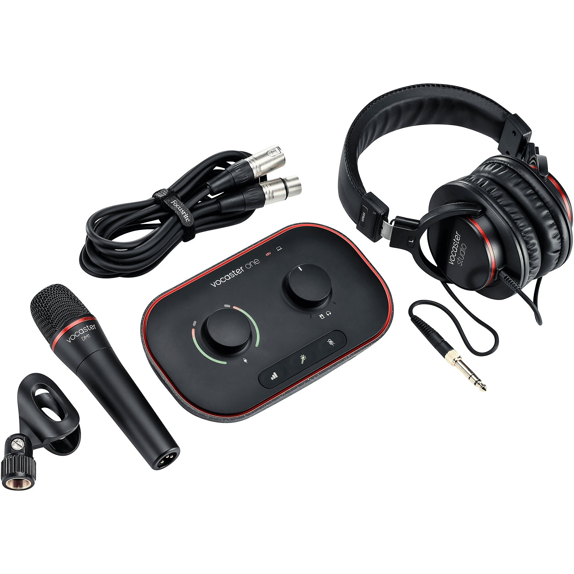 Focusrite Vocaster One Studio Podcasting Bundle with Mic and Headphones