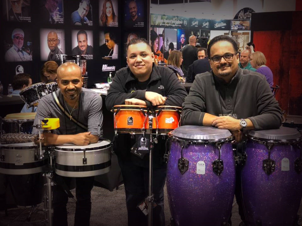Hình thu nhỏ: Jimmie Morales Signature Series Purple Sparkle Fiberglass Congas for Profession