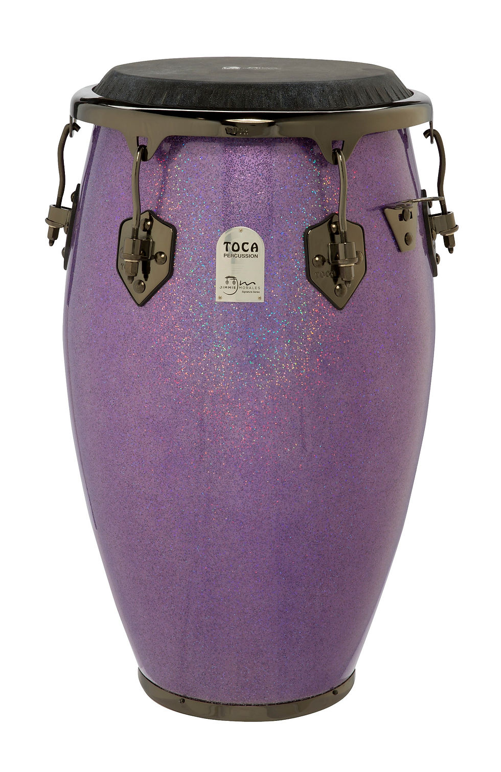Hình thu nhỏ: Jimmie Morales Signature Series Purple Sparkle Fiberglass Congas for Profession