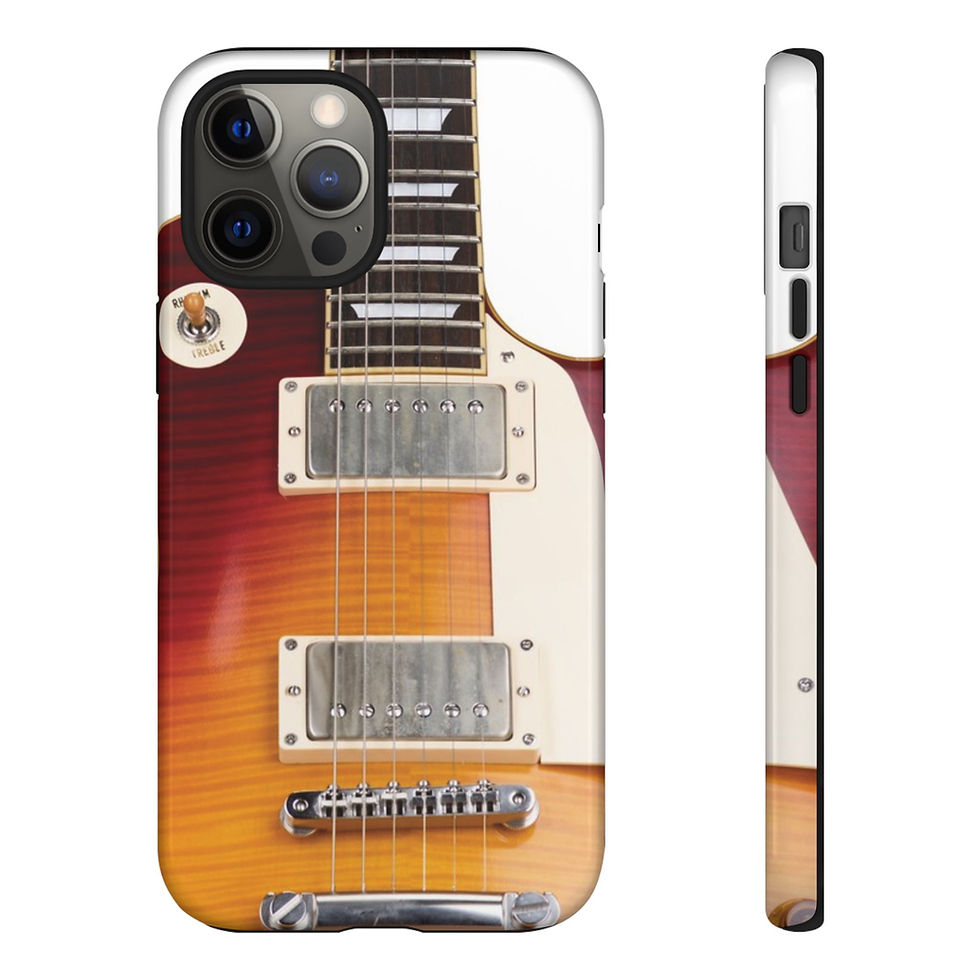 Hình thu nhỏ: Electric Guitar Photo Phone Case - Vintage Sunburst Les Paul Design