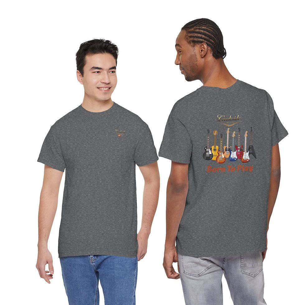 Thumbnail: Born To Play Guitar Tee — Vintage Electric Guitars Band Shirt