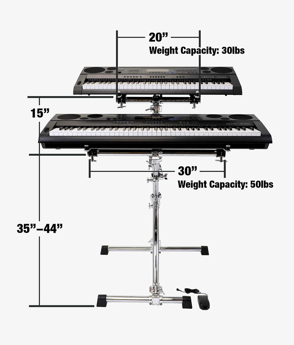 Hình thu nhỏ: Gibraltar Keytree 2‑Tier Adjustable Keyboard Stand – Sleek Curvy Design