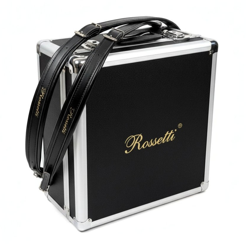 תמונה ממוזערת: Rossetti 3112 Blue Button Accordion with Italian Style Decoration, Premium Case