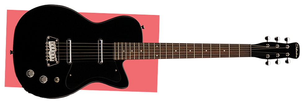 縮圖：Silvertone Reissue 1303/U2 Gloss Black Electric Guitar: Timeless Twang, Modern 