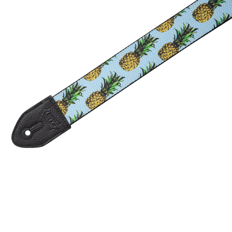 Thumbnail: Levy Fruit Salad Series Poly Guitar Strap Vibrant Citrus Pineapple
