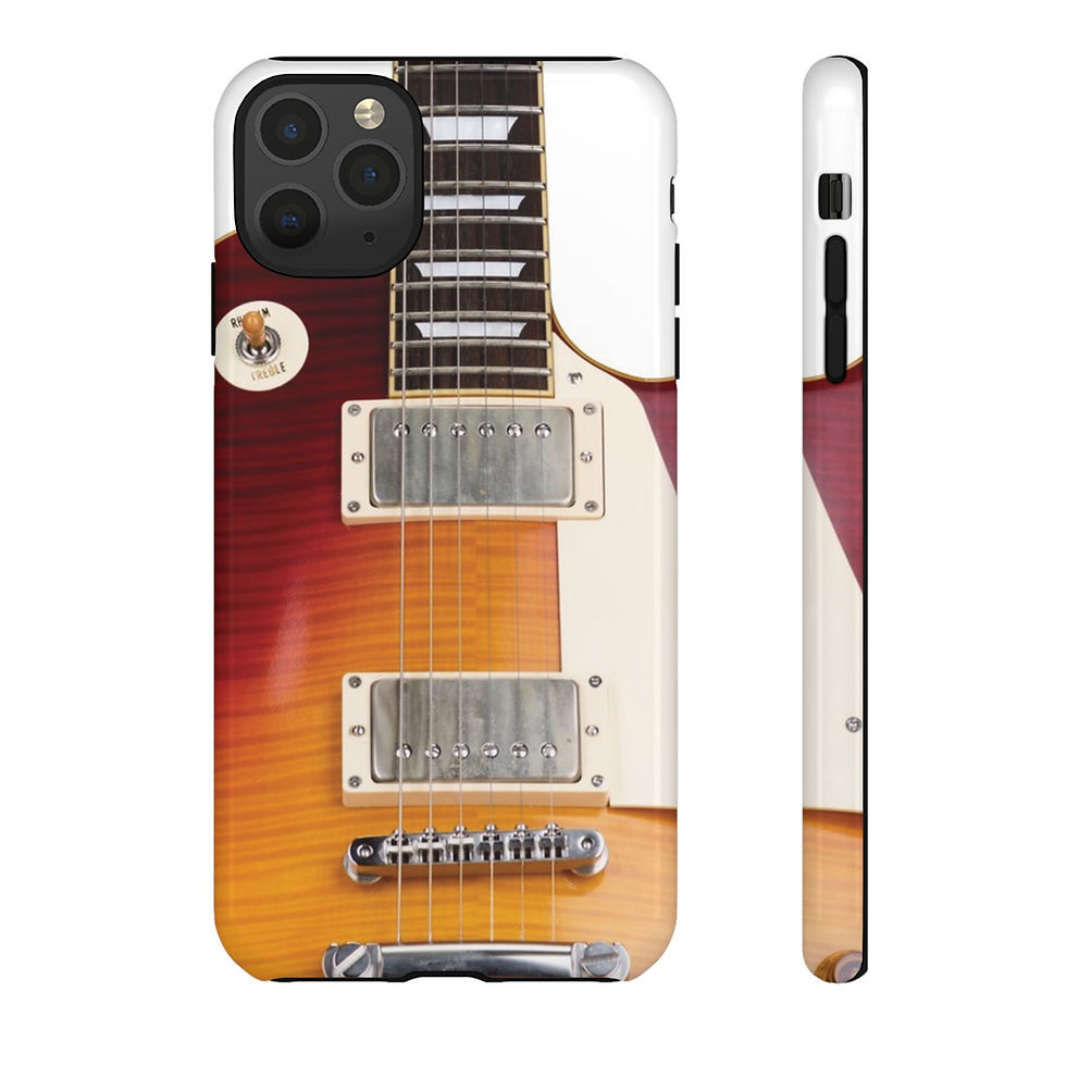 Hình thu nhỏ: Electric Guitar Photo Phone Case - Vintage Sunburst Les Paul Design