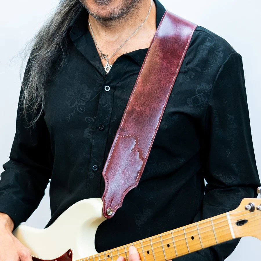 Miniature : Franklin Jackson Hole Aged Leather Guitar Strap