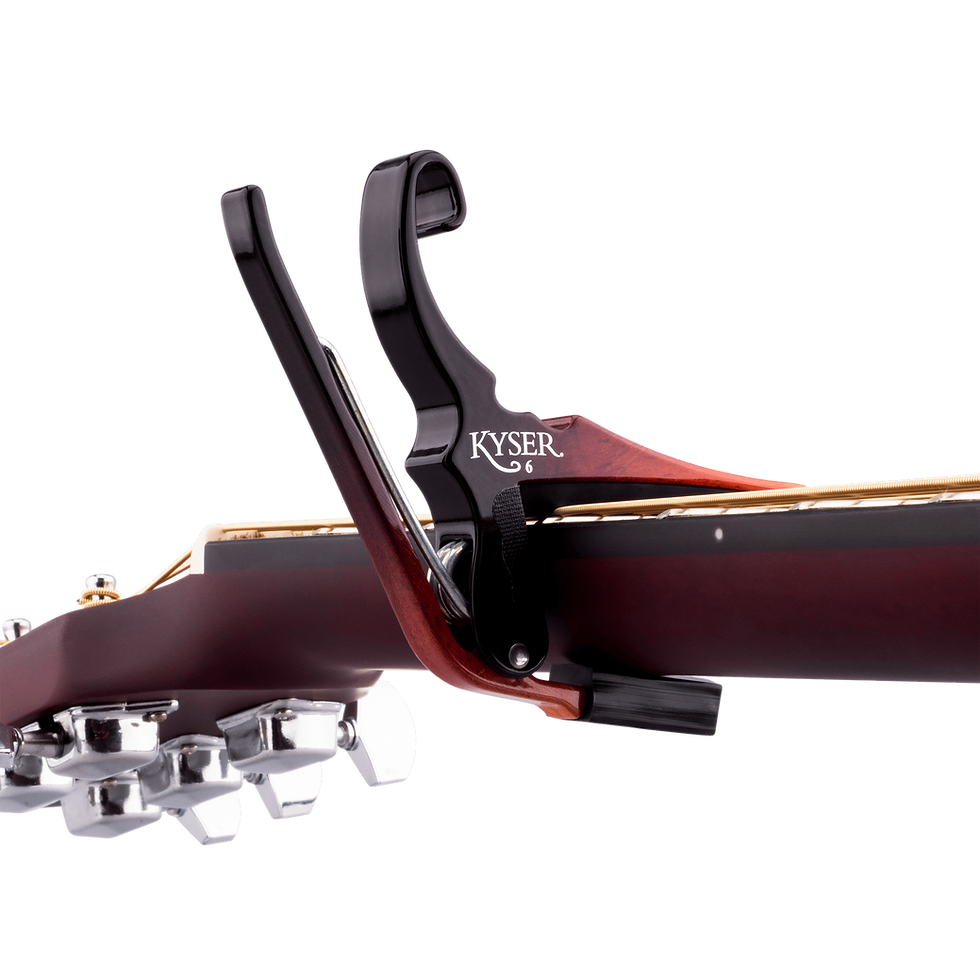 Miniature : Kyser Quick-Change Acoustic Guitar Capo - Durable Aircraft-Grade Aluminum Trigg