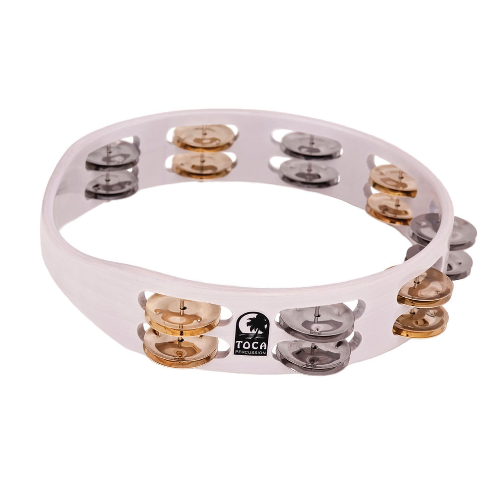 תמונה ממוזערת: Toca ColorSound Hardwood Tambourine: Dual Jingles, Vibrant Tones, Lightweight f