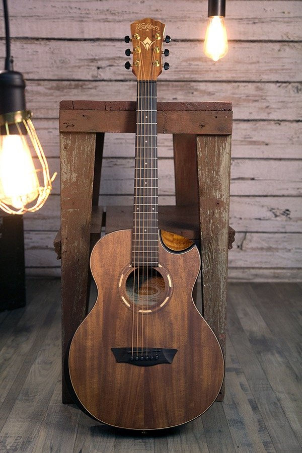 Thumbnail: Washburn G-Mini 55 Comfort Series 7/8 Size Grand Auditorium Acoustic Guitar. KOA