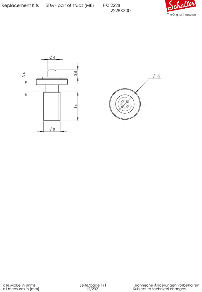 Miniature : Schaller STM Height Adjustment Screws