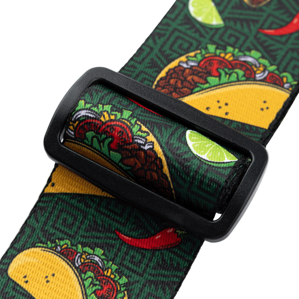 Levy's Leathers Tasty Grooves Polyester Guitar Strap Vibrant Food Pattern