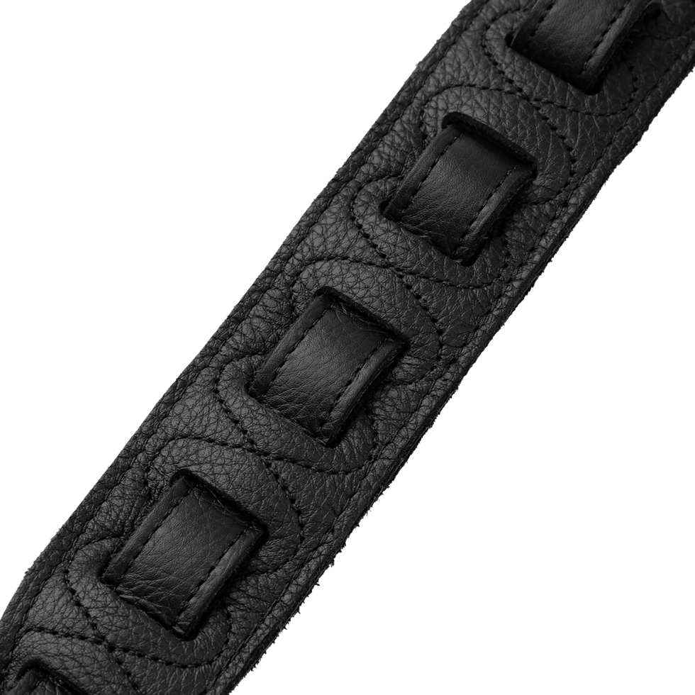 Thumbnail: Levy's Rebel Leathers Series Premium Guitar Strap Foam Padding Comfort