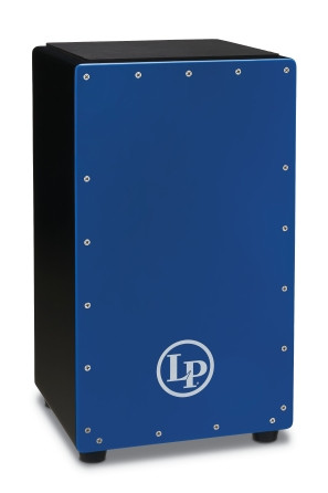 LP Prism Snare Cajon: Padded Seat, Blue Tone Wood Eco-Board Drum