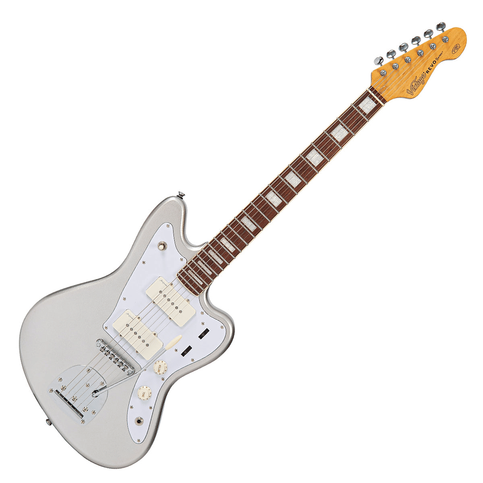 Hình thu nhỏ: Vintage REVO Series Surfmaster 90 Electric Guitar Metallic Silver