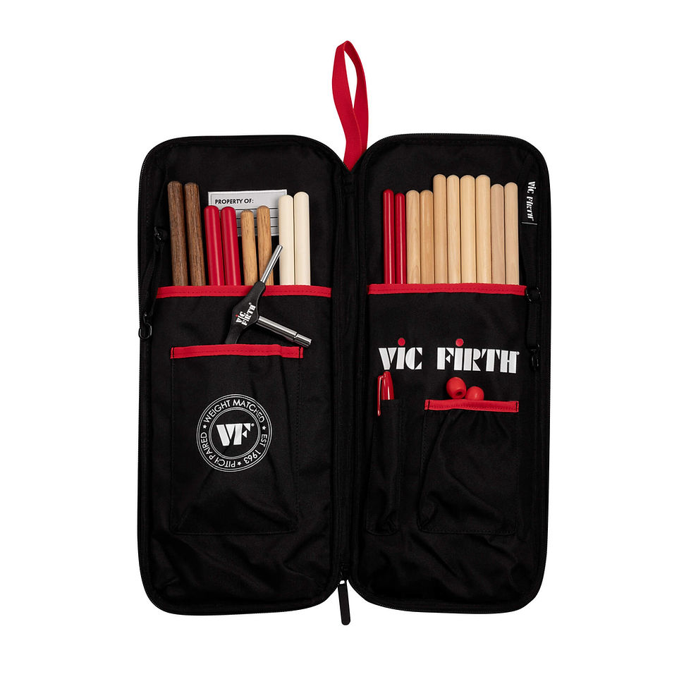 Miniatura: Durable Vic Firth Protege Stick Bag Black for Drummers and Percussionists