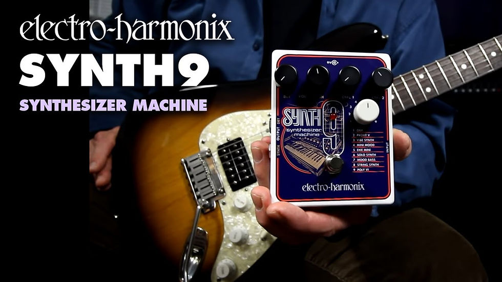 תמונה ממוזערת: EHX SYNTH9 Polyphonic Synthesizer Machine Pedal for Guitar & Bass - 9 Vintage S