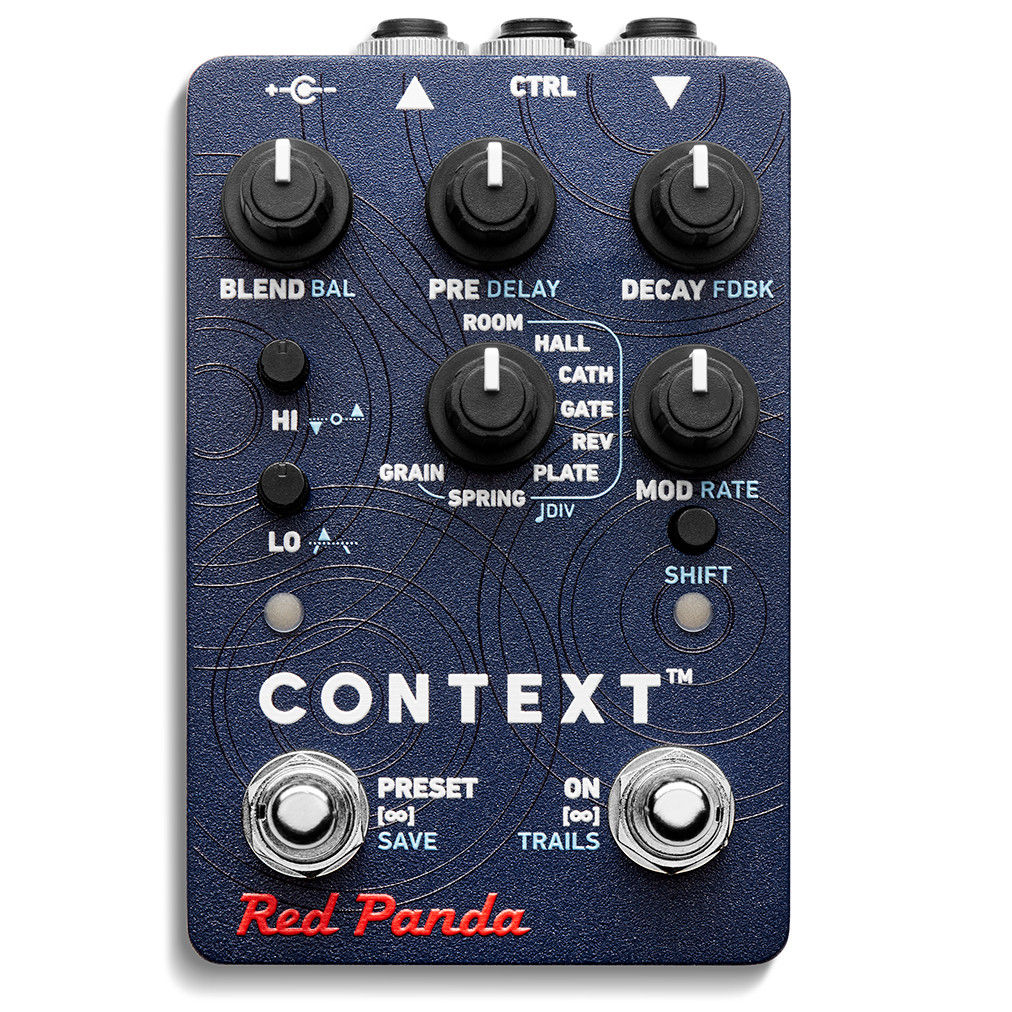 Red Panda Context 2 Stereo Reverb Delay Pedal - 8 Algorithms, MIDI