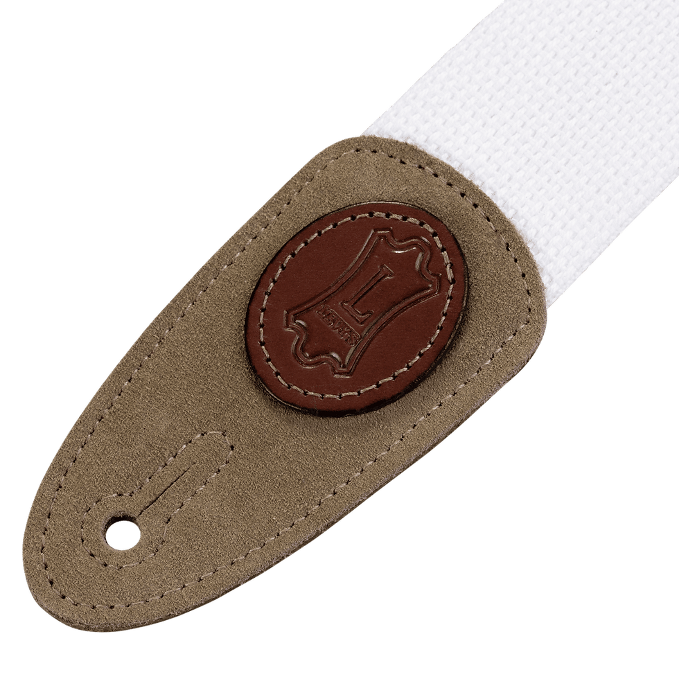 Thumbnail: Levy's Signature Cotton Guitar Strap with Leather Badge Various Colors Widths