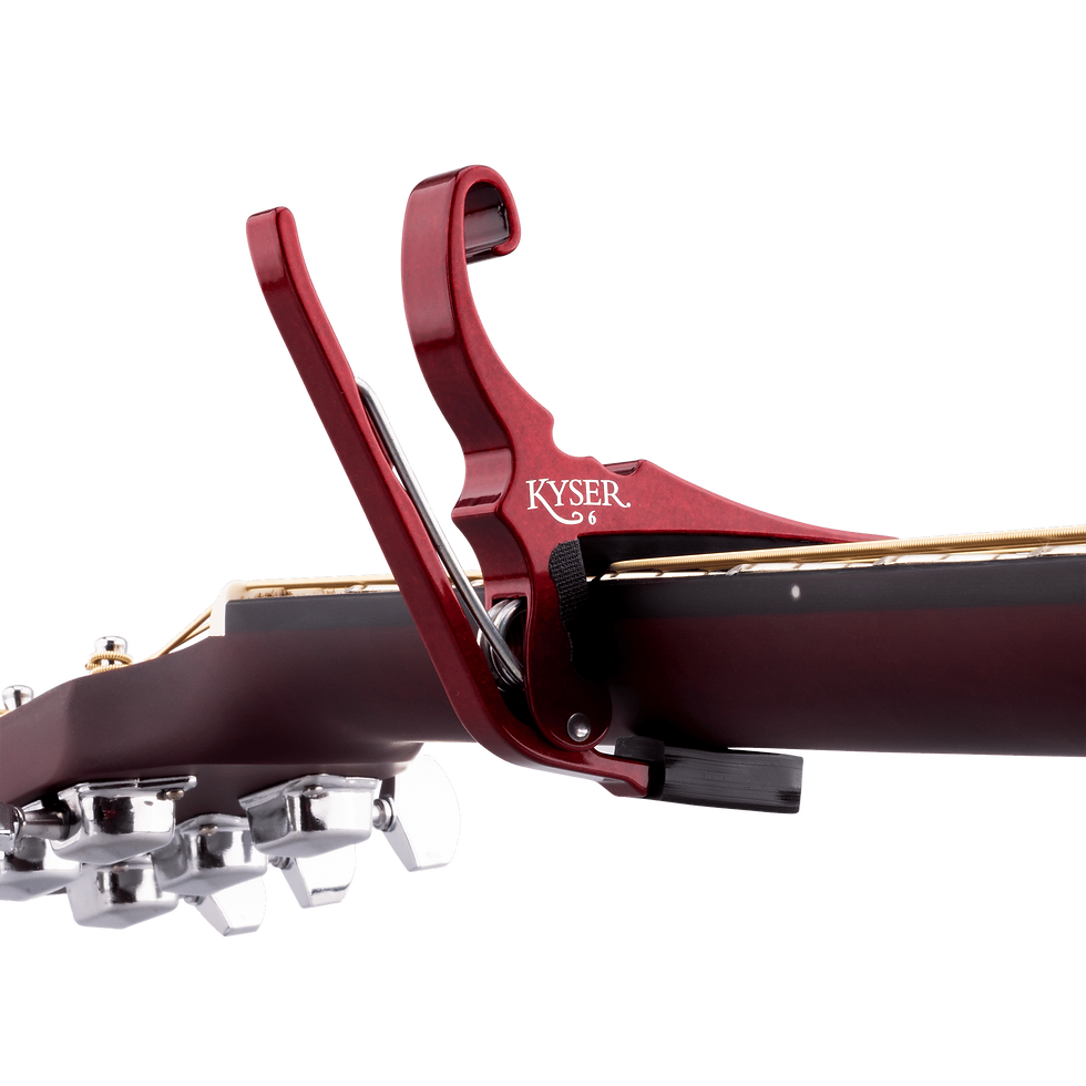 Miniature : Kyser Quick-Change Acoustic Guitar Capo - Durable Aircraft-Grade Aluminum Trigg