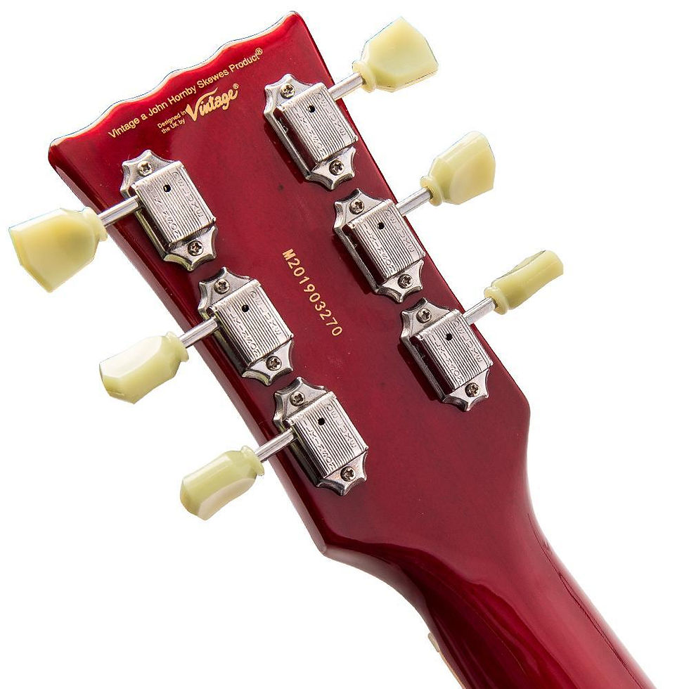 섬네일: Vintage V100T ReIssued Electric Guitar, Flamed Trans Wine Red, Dual Wilkinson P