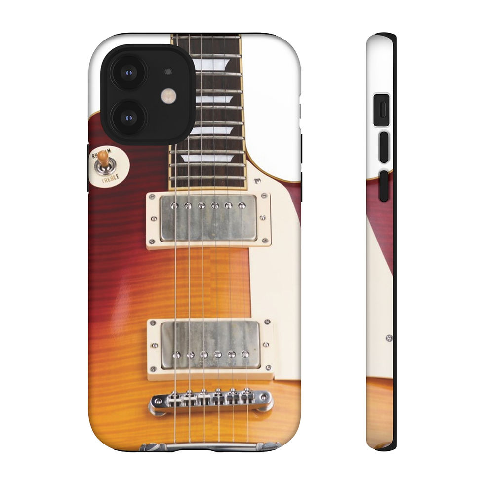 Hình thu nhỏ: Electric Guitar Photo Phone Case - Vintage Sunburst Les Paul Design