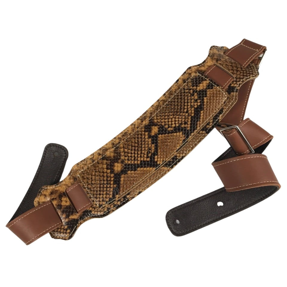 Miniatura: Franklin Snakeskin Leather Padded Vintage Bass Guitar Strap