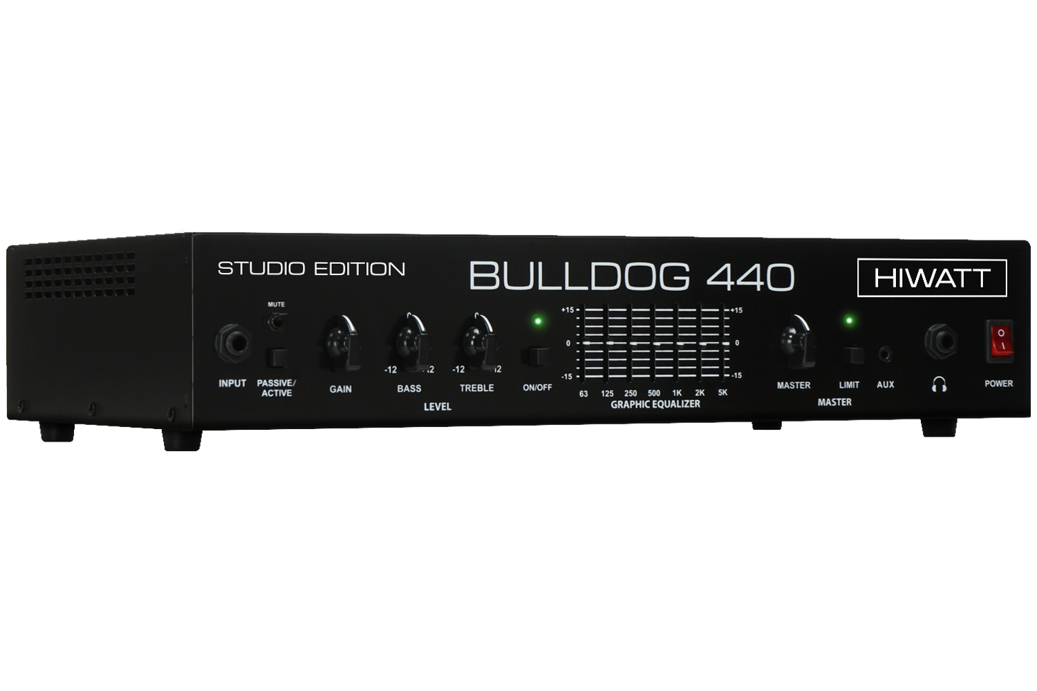 Hiwatt Bulldog 440 Studio 500W Professional Lightweight Bass Amplifier Head