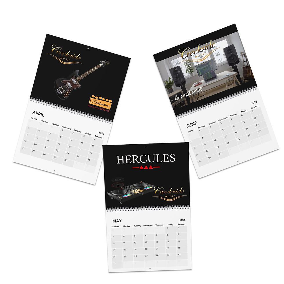 Thumbnail: 2026 Creekside Music Wall Calendar — Acoustic Guitar Monthly Planner