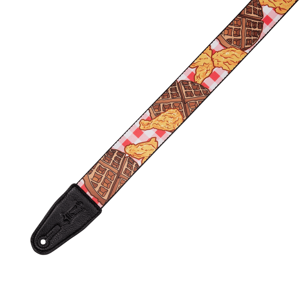 Miniaturbild: Levy's Leathers Tasty Grooves Polyester Guitar Strap Vibrant Food Pattern