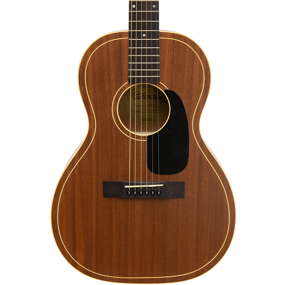 תמונה ממוזערת: Silvertone 604MH NS Parlor Acoustic Guitar – Warm Mahogany Tone for Songwriters