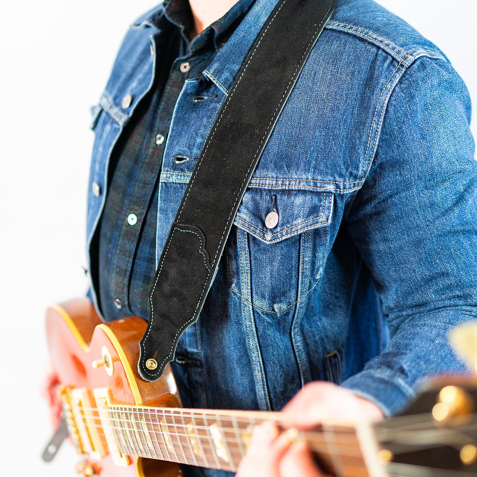 Thumbnail: Franklin Strap Original Suede 2.5 Inch Adjustable Guitar Strap