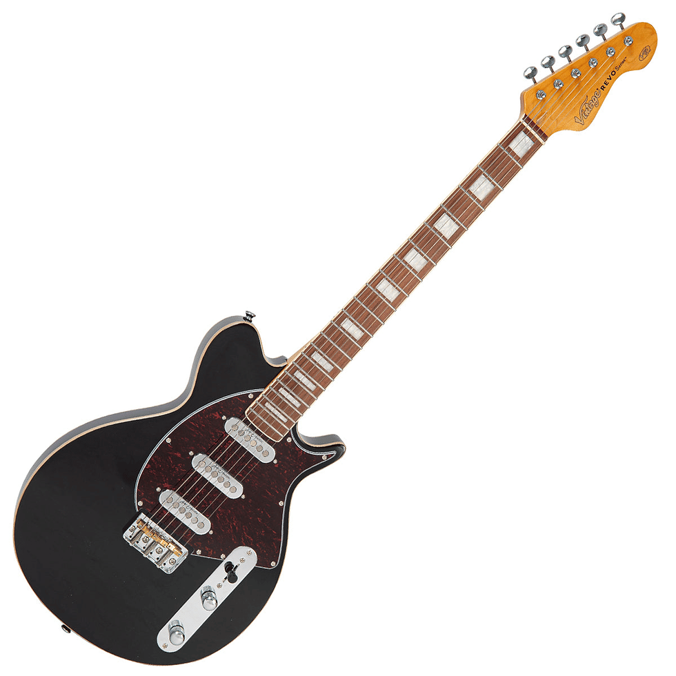 Hình thu nhỏ: Vintage REVO Series Vision Electric Guitar in Boulevard Black Finish