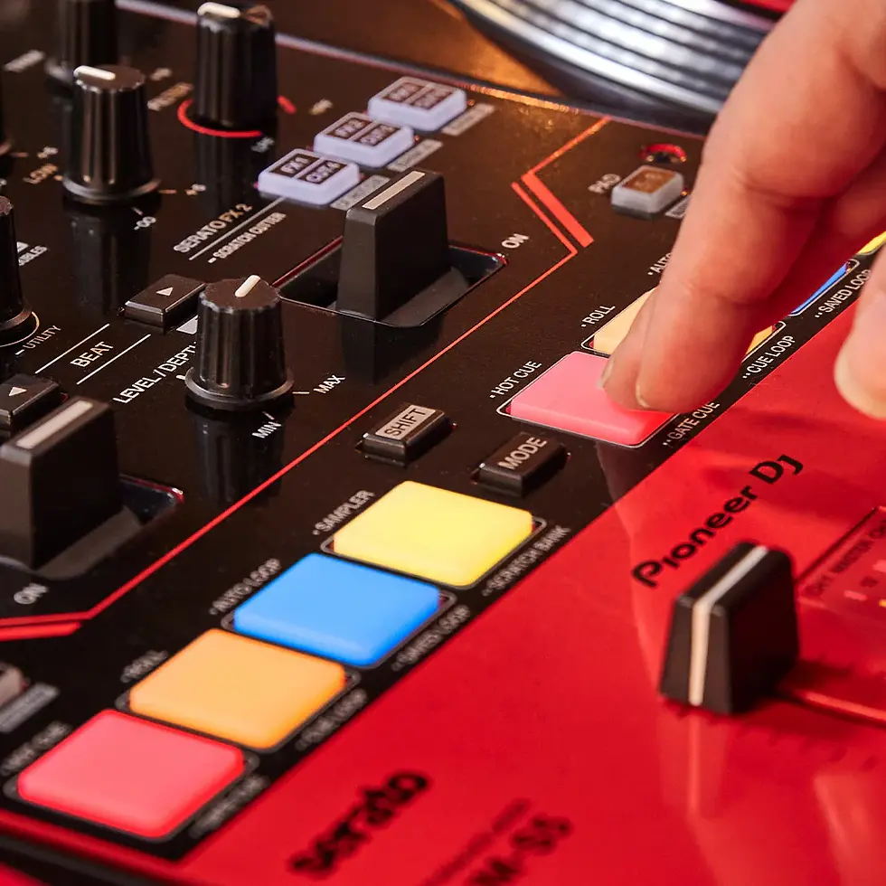 Thumbnail: Pioneer DJM-S5 Gloss Red 2-Channel Scratch-Style DJ Mixer for Serato Pro