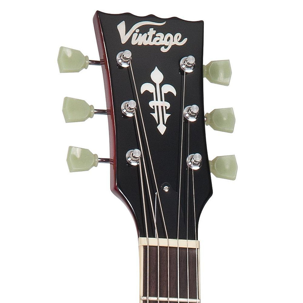 Miniaturbild: Vintage V100 ReIssued Cherry Sunburst Electric Guitar, Wilkinson Pickups, Mahog