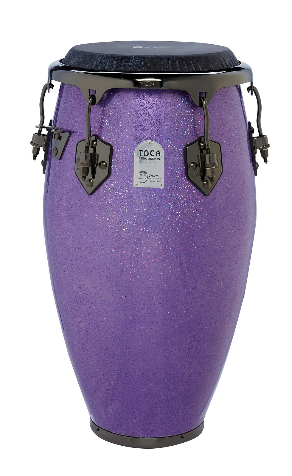 Hình thu nhỏ: Jimmie Morales Signature Series Purple Sparkle Fiberglass Congas for Profession