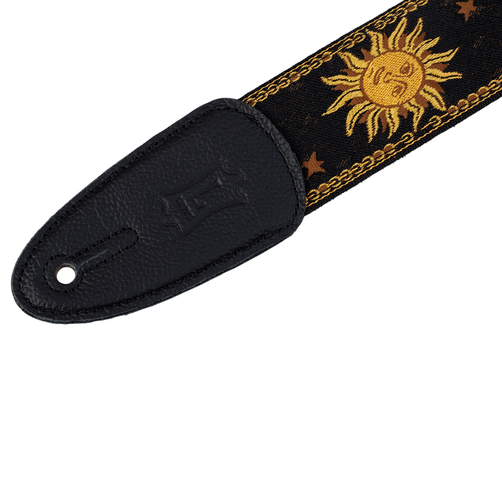 Hình thu nhỏ: Levy Sun Motif Series Woven Cloth Guitar Strap Adjustable Instrument