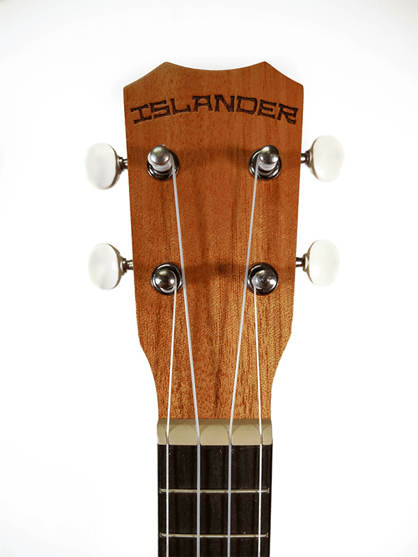 Miniature : Islander Ola Series Mahogany Soprano Ukulele with Hawaiian Islands Engraving
