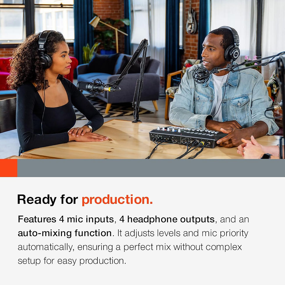 Thumbnail: TASCAM Mixcast 4 Podcast Streaming Mixer Recorder USB Interface - 4 XLR Inputs