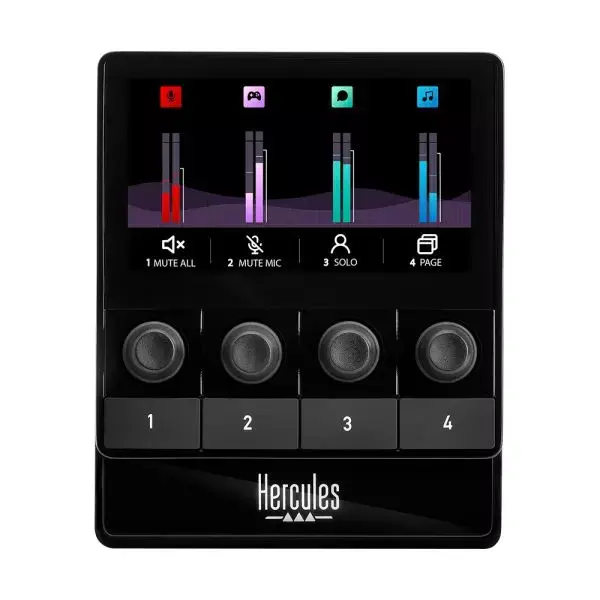 תמונה ממוזערת: Hercules Stream 100 Centralized Gaming Audio Controller with LCD Screen