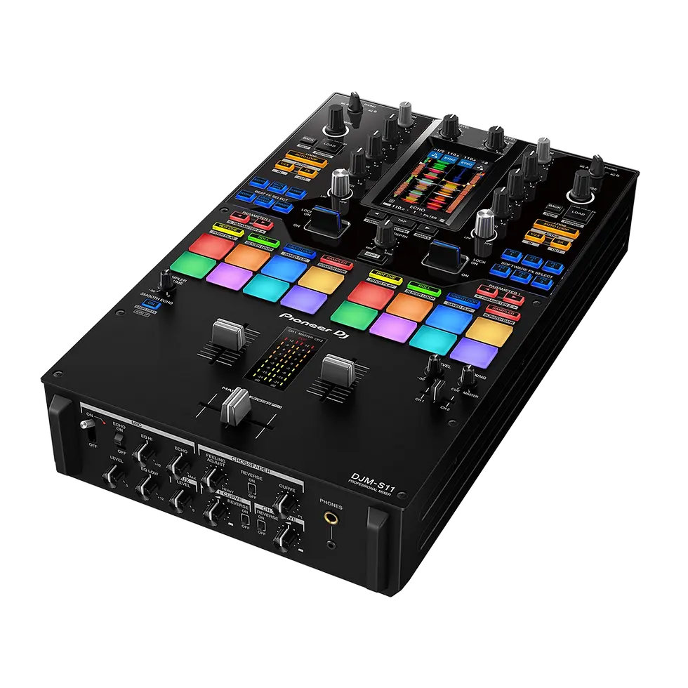 Hình thu nhỏ: Pioneer DJM-S11 2-Channel DJ Mixer with Dual USB, 16 Pads, Pro Crossfader