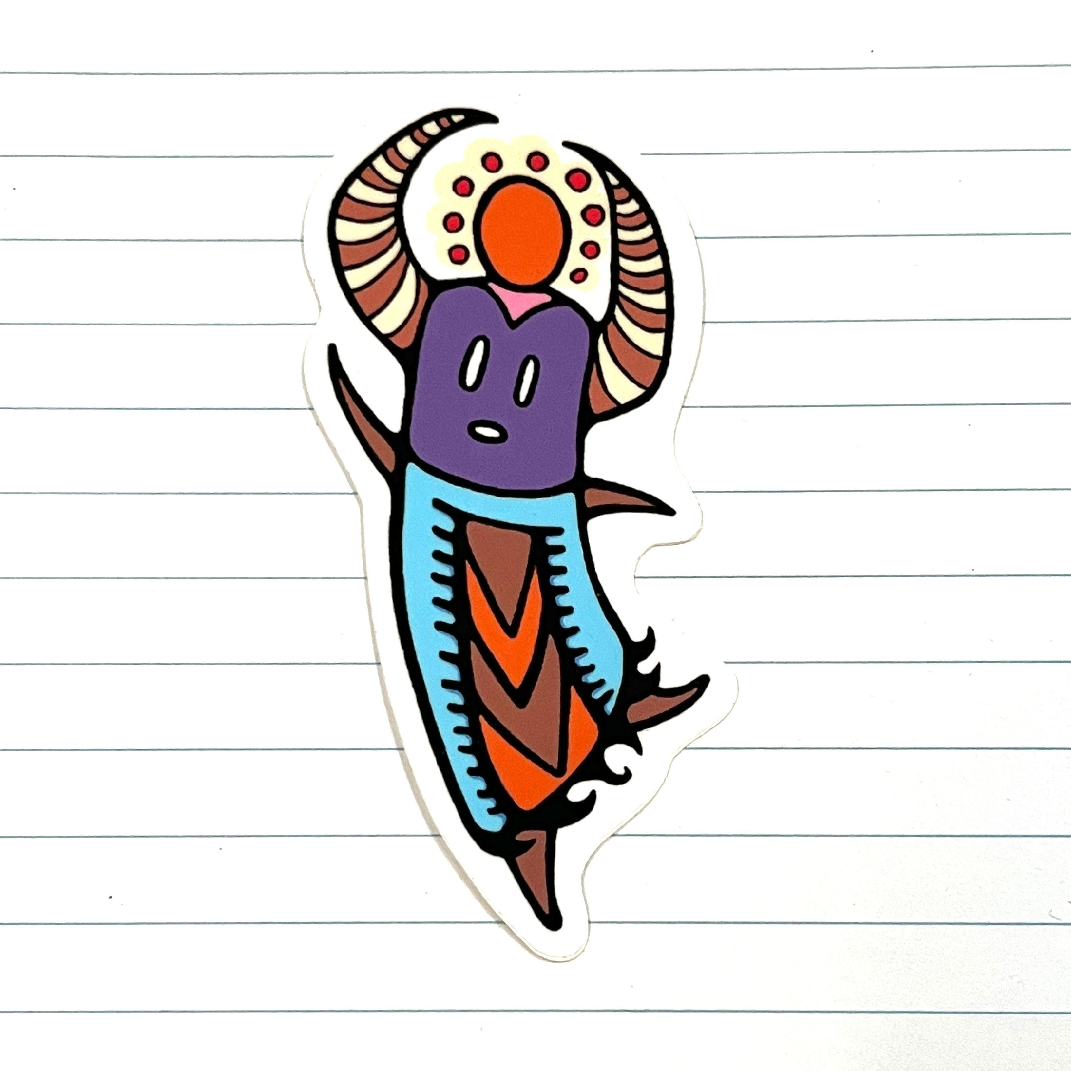 Dancing Monster Doodle Sticker