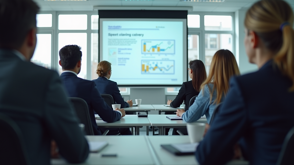 Eye-level view of a training session with participants learning about ISO auditing
