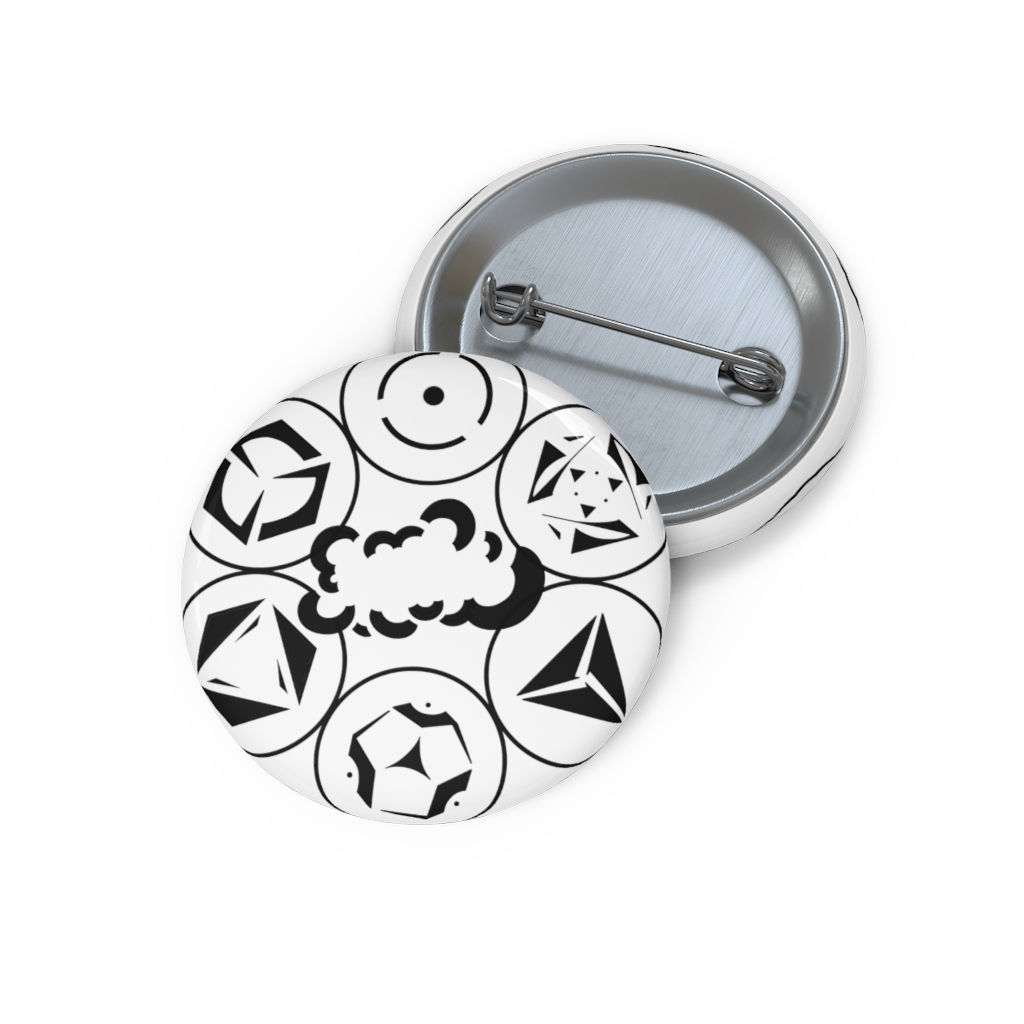 The Olympians Custom Pin Buttons