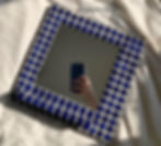 Blue Tile Mirror with Shelf